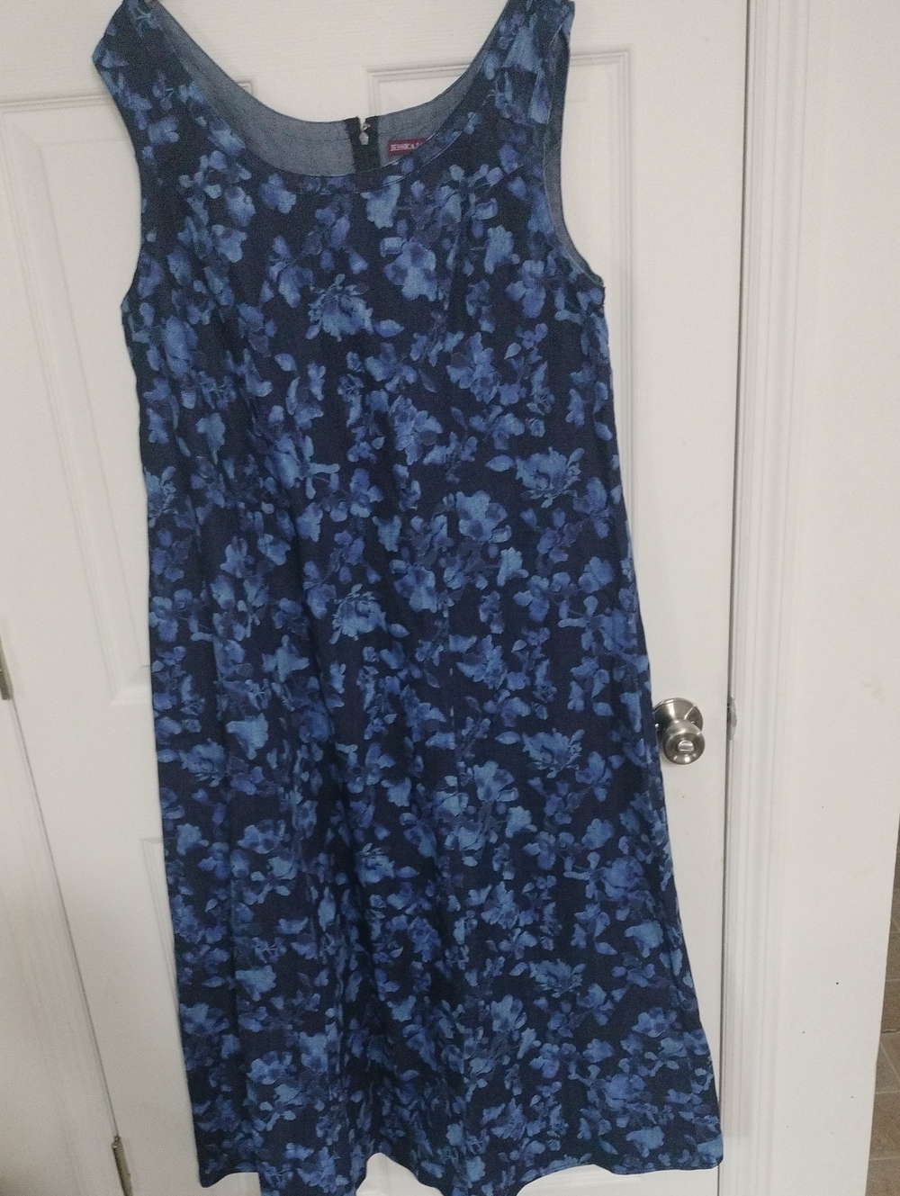 Jessica London Navy and Blue Floral Midi Dress